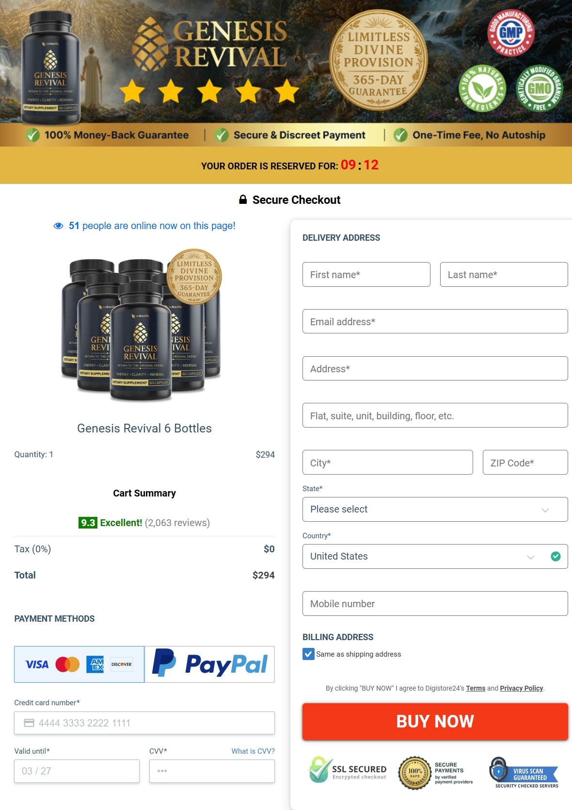 Genesis Revival - Order Page